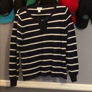 Old Navy blue/white stripes size small